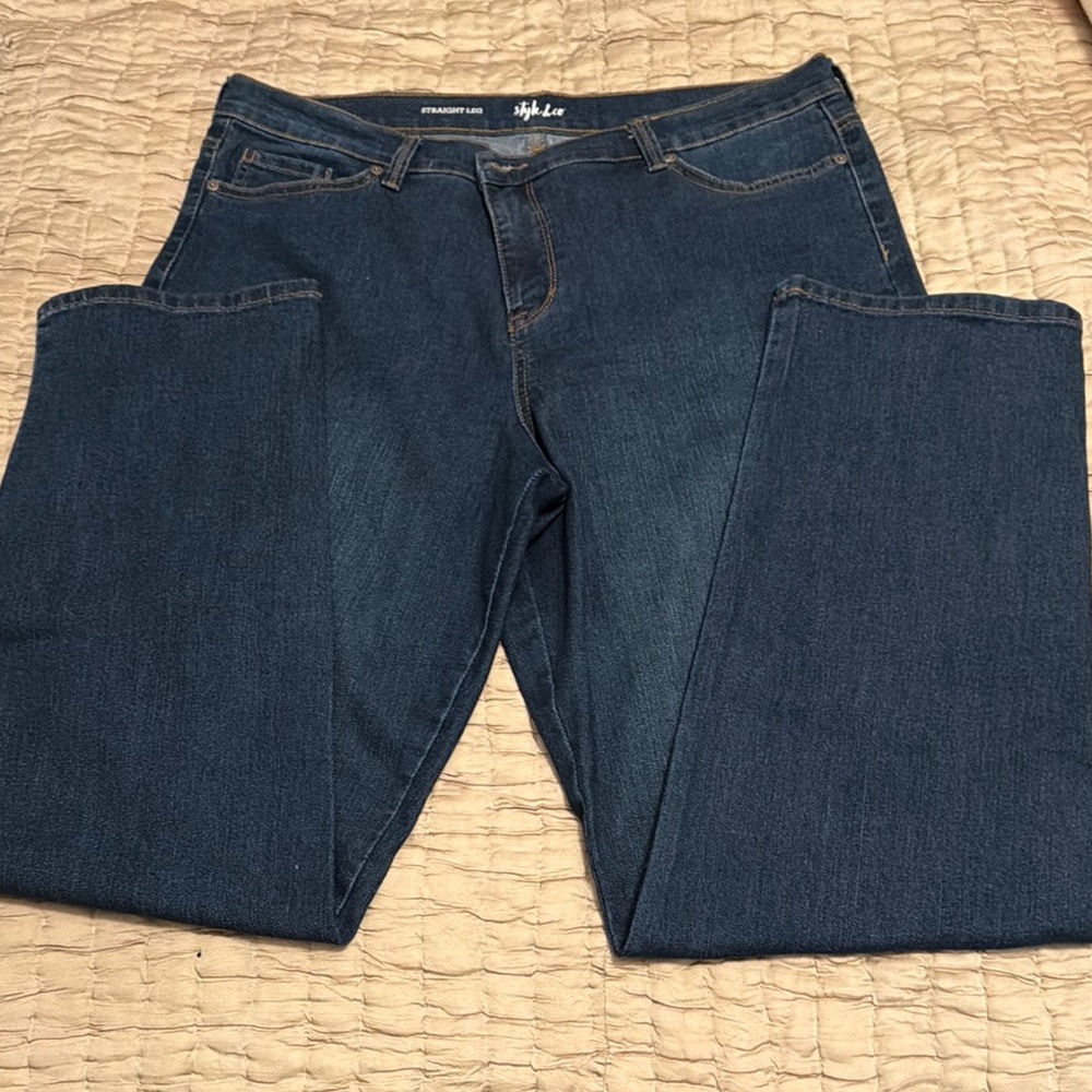 Style & Co. Women's Dark Blue Straight Leg Jeans